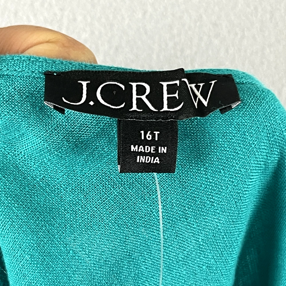 J Crew Gwyneth Linen Maxi Dress Womens 16T Green Coastal Minimal Beach NWT - Picture 14 of 16